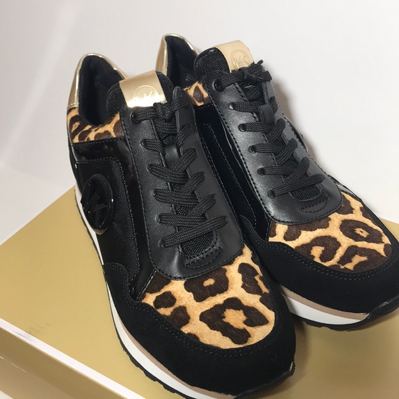 Michael Kors Maddy Trainer Hair Calf leopard shoes - Picture 4 of 7
